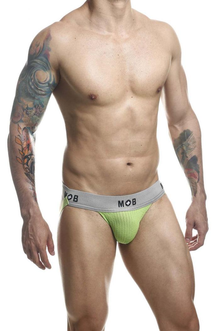 Clever Moda MaleBasics MBL107 MOB Classic Fetish Jock 3 Inches Jockstrap Color Green