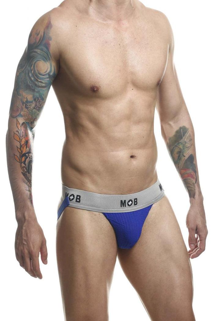 Clever Moda MaleBasics MBL107 MOB Classic Fetish Jock 3 Inches Jockstrap Color Royal