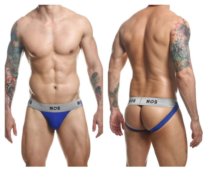 clever moda MaleBasics MBL107 MOB Classic Fetish Jock 3 Inches Jockstrap Color Royal