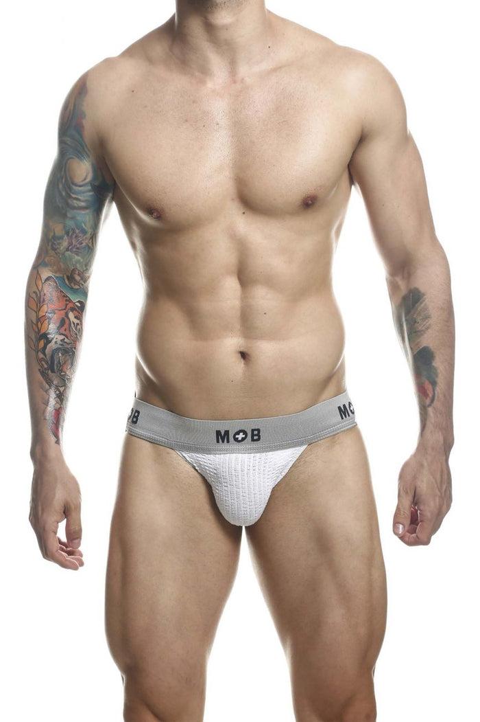 Clever Moda MaleBasics MBL107 MOB Classic Fetish Jock 3 Inches Jockstrap Color White