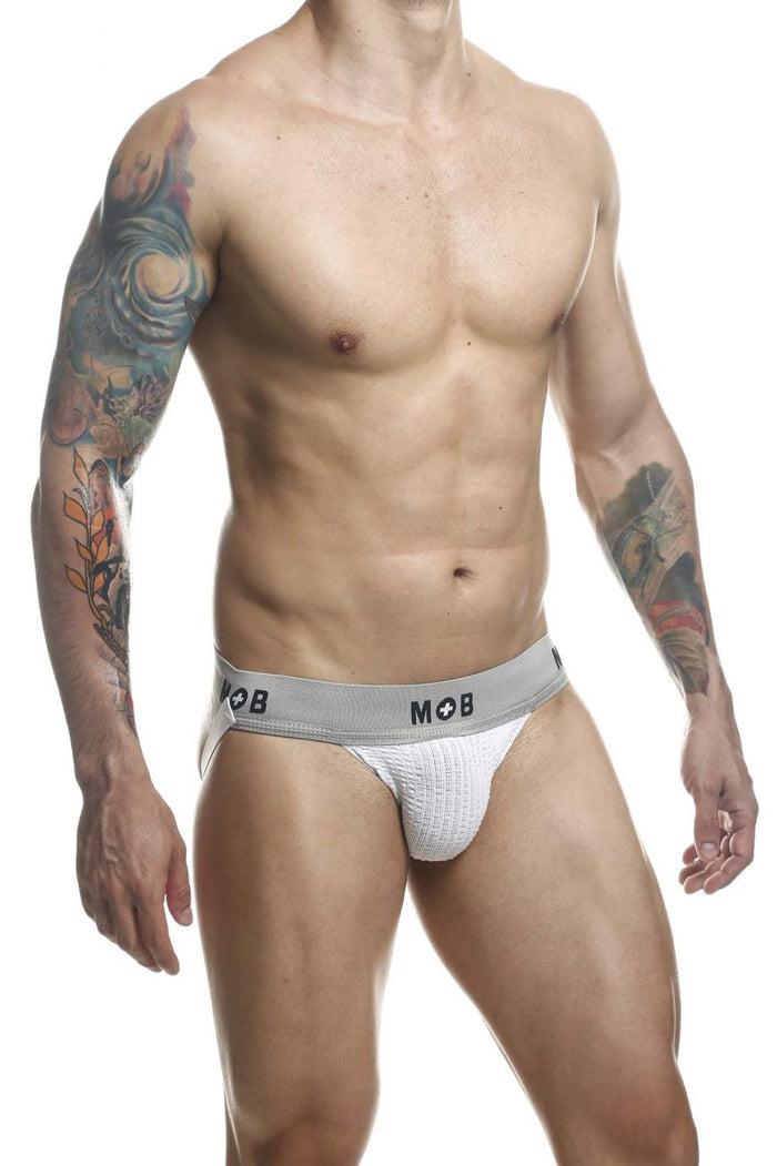 Clever Moda MaleBasics MBL107 MOB Classic Fetish Jock 3 Inches Jockstrap Color White