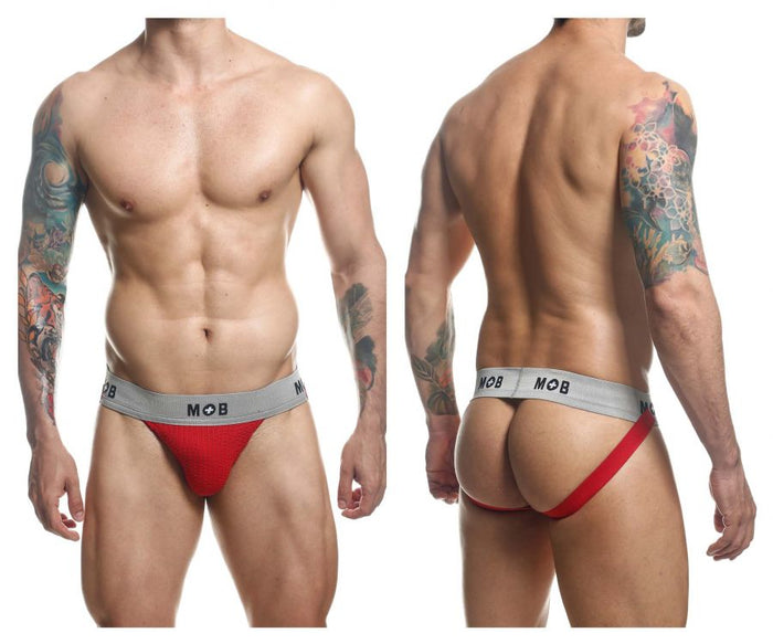 clever moda MaleBasics MBL107 MOB Classic Fetish Jock 3 Inches Jockstrap Color Red