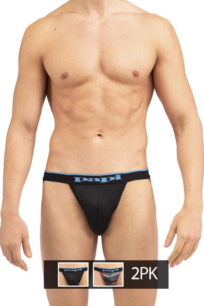 Clever Moda Papi UMPA006 2PK Jockstrap Color Black-Blue