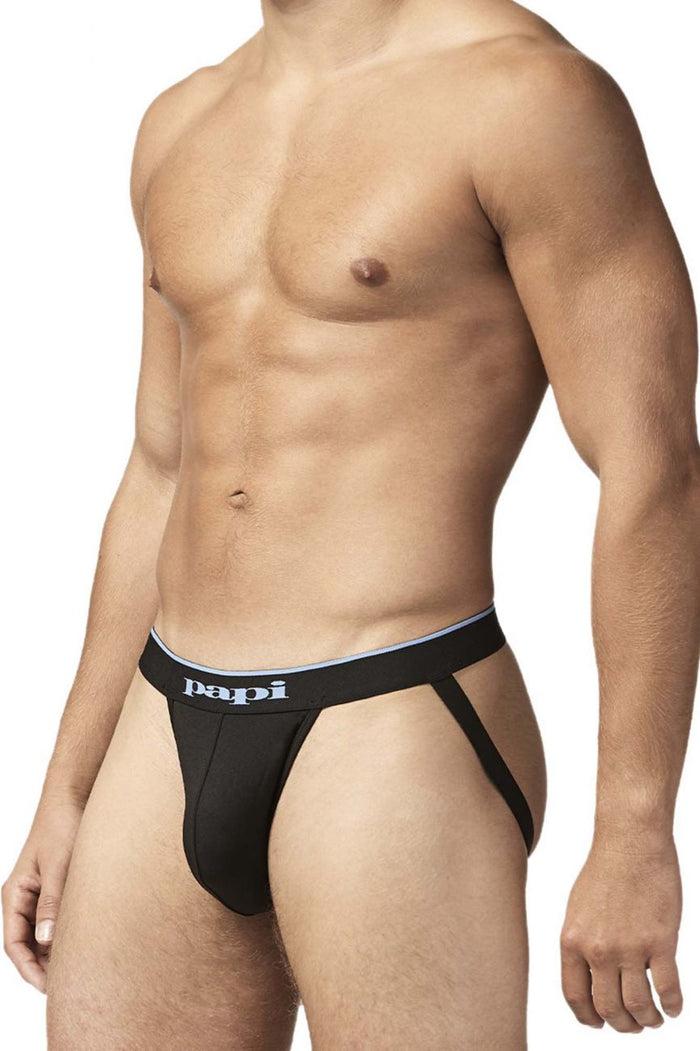 Clever Moda Papi UMPA049 2PK Microflex Jockstrap Color Blue-Texture