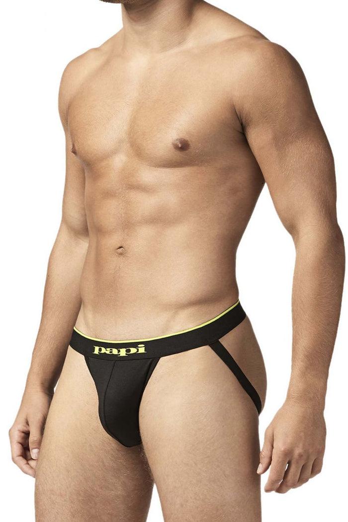Clever Moda Papi UMPA049 2PK Microflex Jockstrap Color Charcoal-Graphic