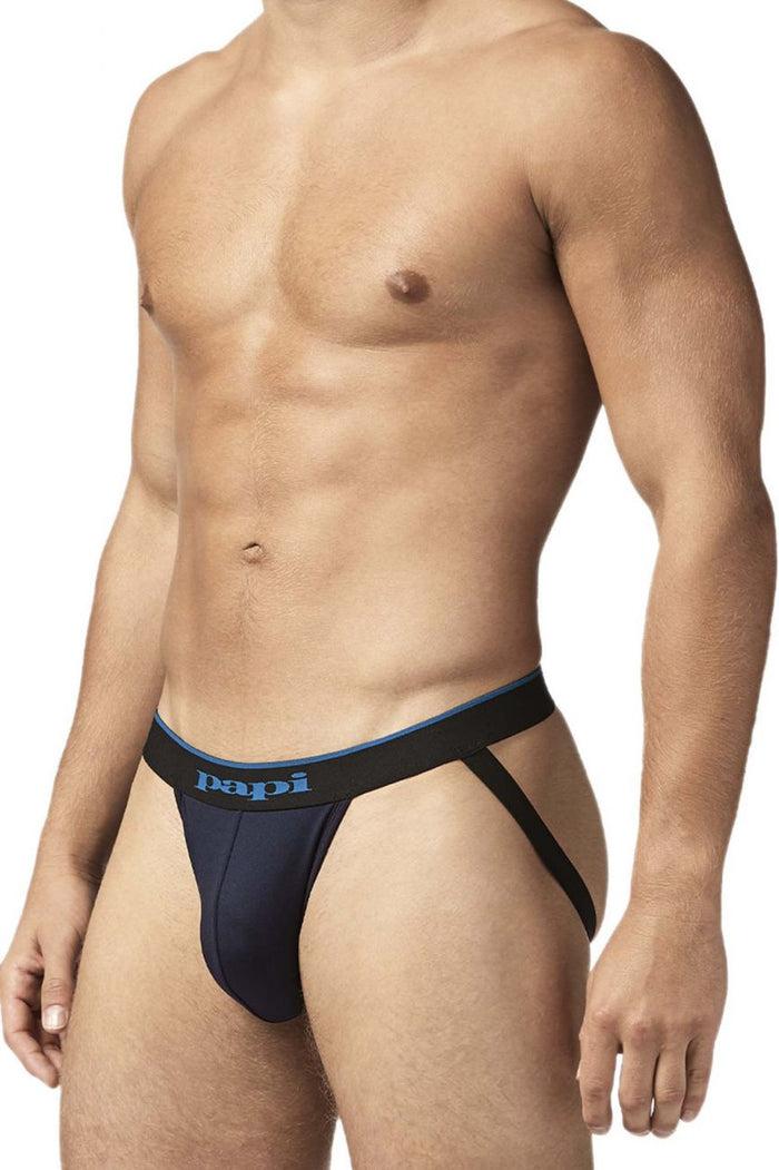 Clever Moda Papi UMPA049 2PK Microflex Jockstrap Color Teal-Leopard
