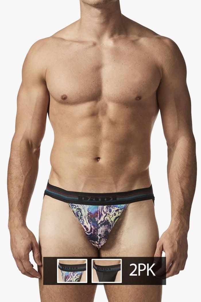 Clever Moda Papi UMPA108 2PK Microflex Performance Jockstrap Color Blue-Black