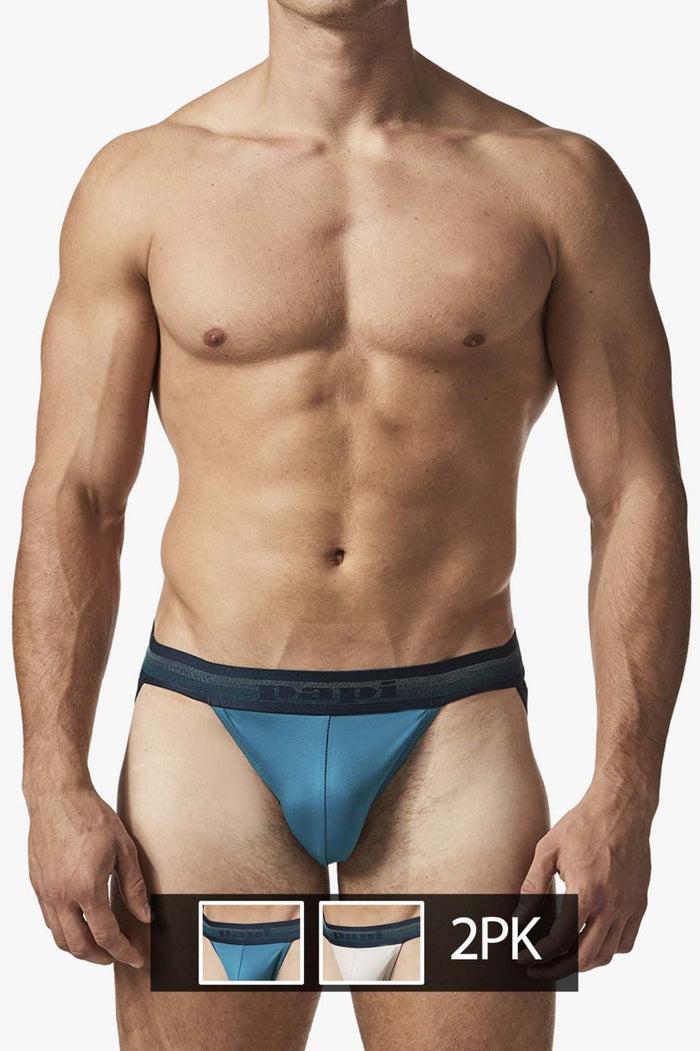 Clever Moda Papi UMPA108 2PK Microflex Performance Jockstrap Color Blue-Gray