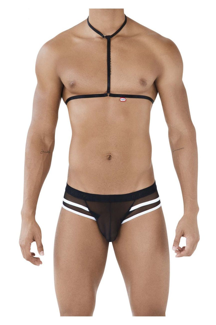 Clever Moda Pikante PIK 0495 Hot Harness Briefs Color Black