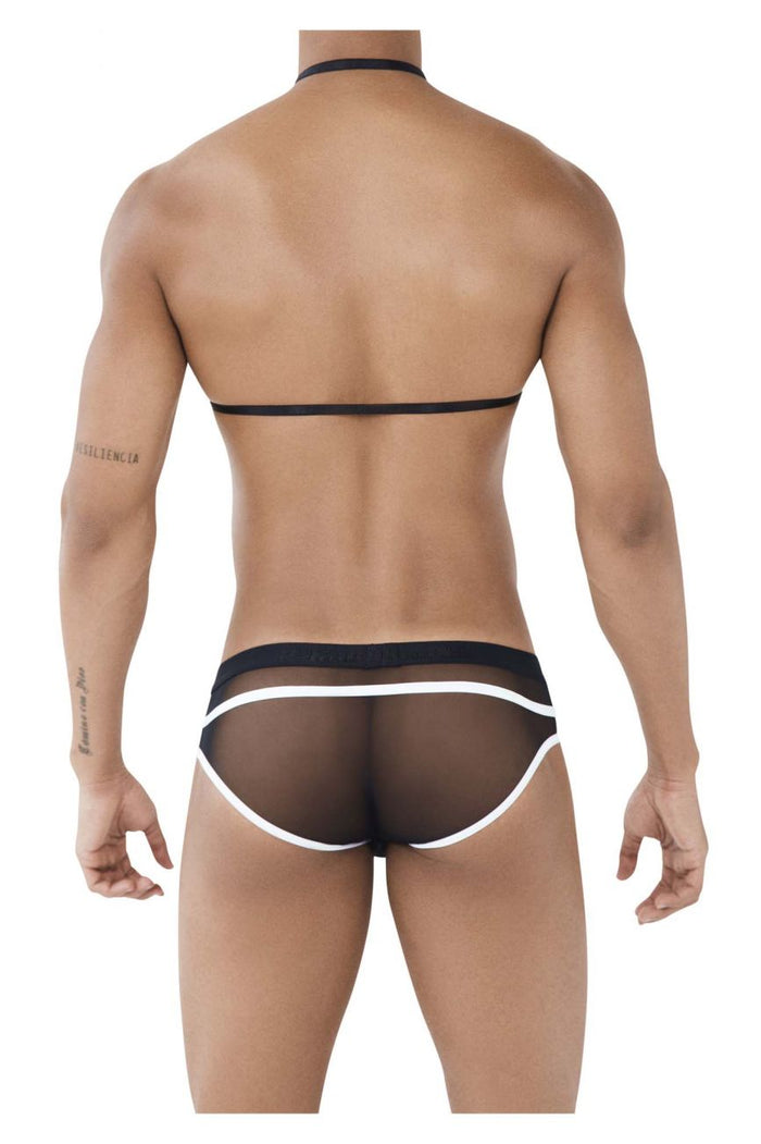Clever Moda Pikante PIK 0495 Hot Harness Briefs Color Black