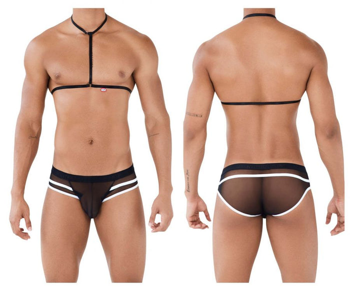 clever moda Pikante PIK 0495 Hot Harness Briefs Color Black