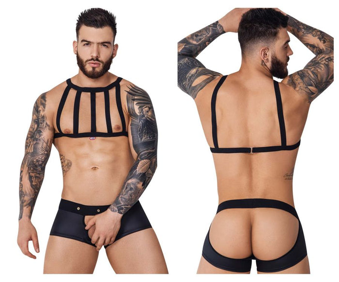 clever moda Pikante PIK 1086 Hard Harness Jockstrap Color Black