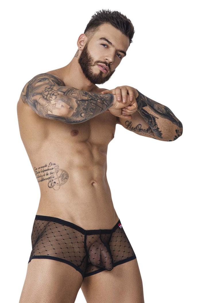 Clever Moda Pikante PIK 1092 Oomph Mesh Trunks Color Black