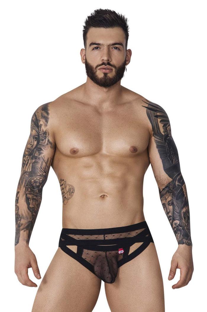 Clever Moda Pikante PIK 1093 Oomph Mesh Briefs Color Black