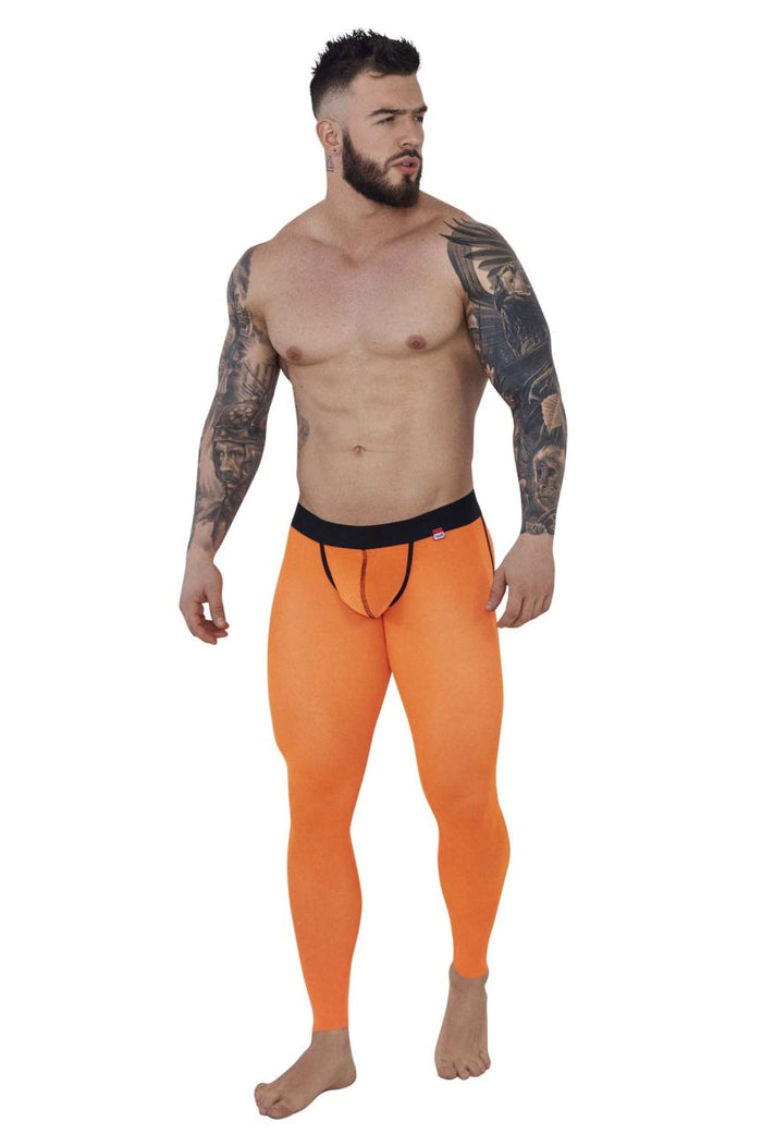 Clever Moda Pikante PIK 1271 Sonar Athletic Pants Color Orange