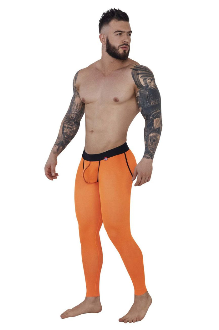 Clever Moda Pikante PIK 1271 Sonar Athletic Pants Color Orange