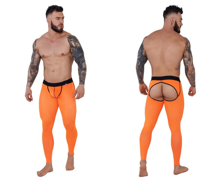 clever moda Pikante PIK 1271 Sonar Athletic Pants Color Orange
