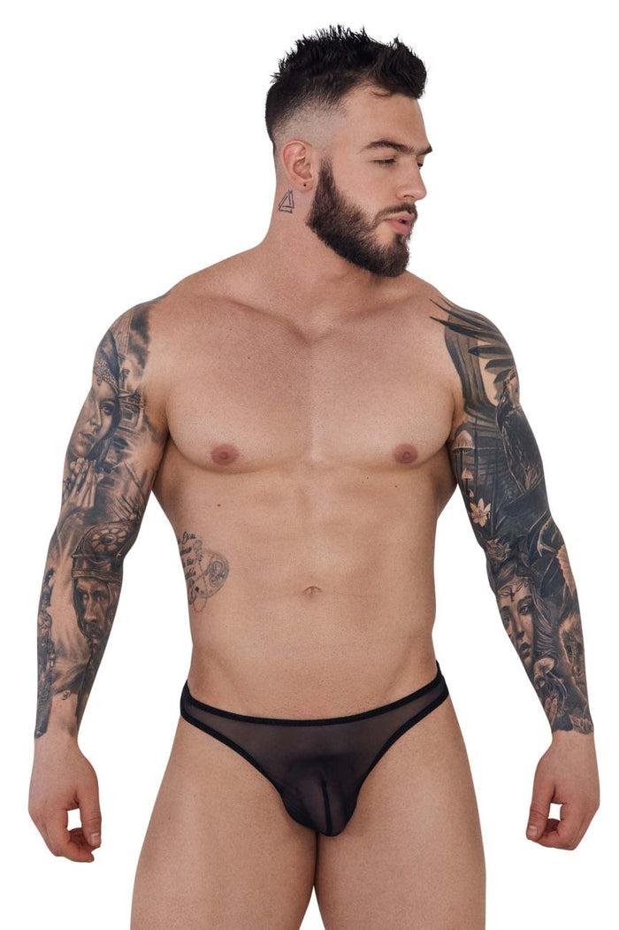 Clever Moda Pikante PIK 1292 Creamfieland Thongs Color Black