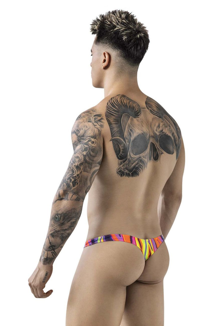 Clever Moda Pikante PIK 1829 Abstract Thongs Color Purple