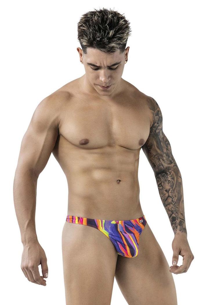 Clever Moda Pikante PIK 1829 Abstract Thongs Color Purple