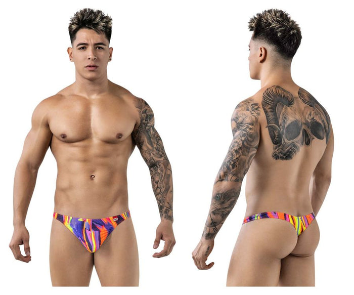 clever moda Pikante PIK 1829 Abstract Thongs Color Purple