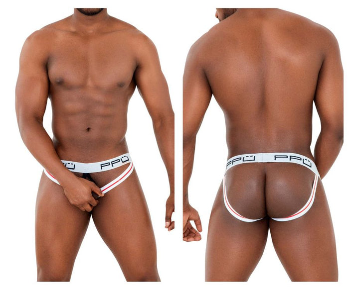 clever moda PPU 2304 Ball Lifter Jockstrap Color White