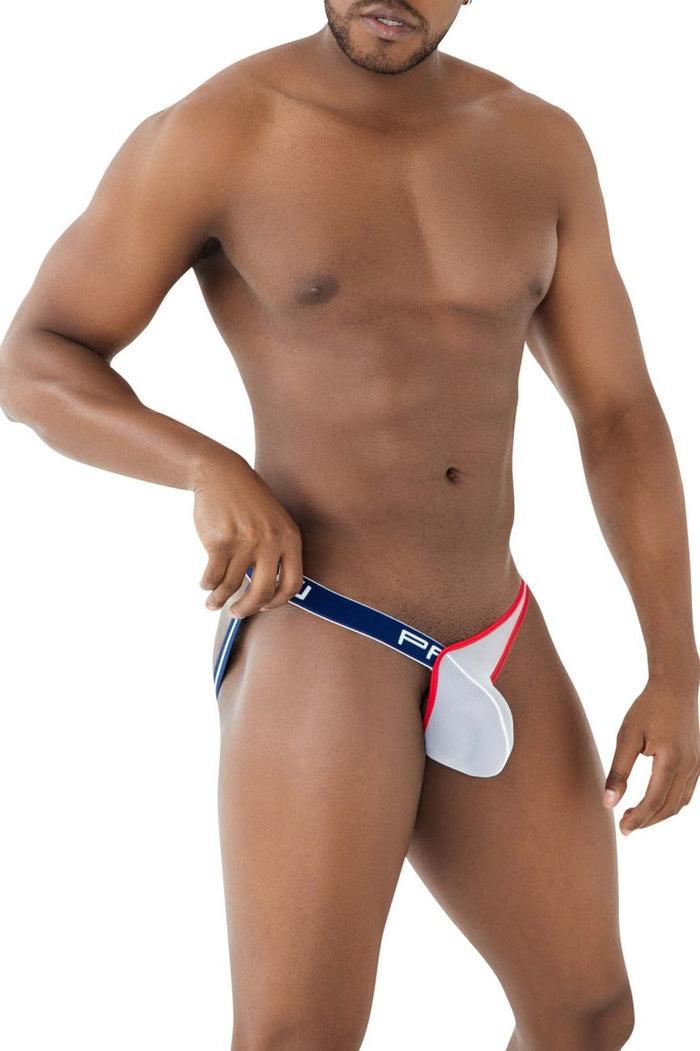 Clever Moda PPU 2308 One Side Mesh Jockstrap Color Blue
