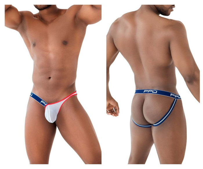 clever moda PPU 2308 One Side Mesh Jockstrap Color Blue