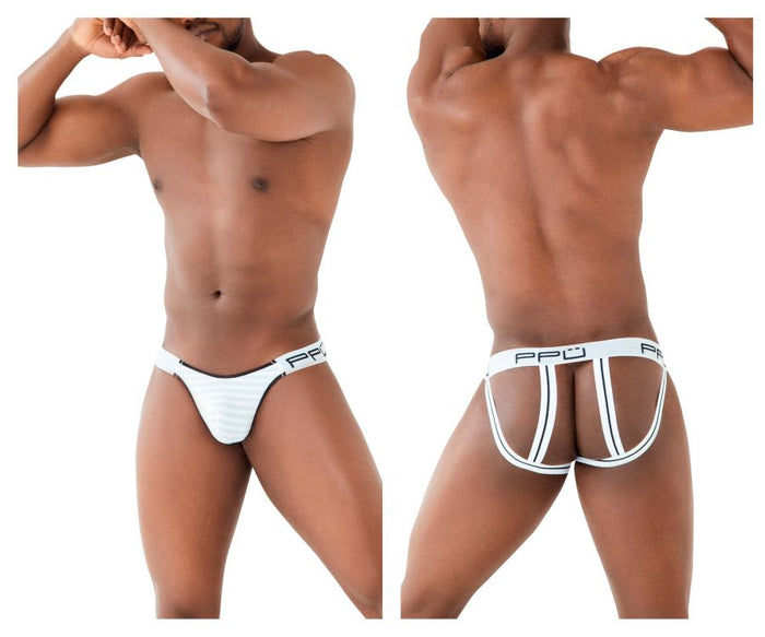 clever moda PPU 2311 Microfiber Jockstrap Color White