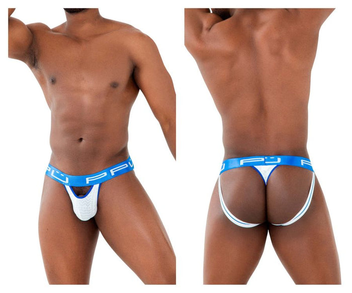 clever moda PPU 2313 Peek-a-boo Jockstrap Color White