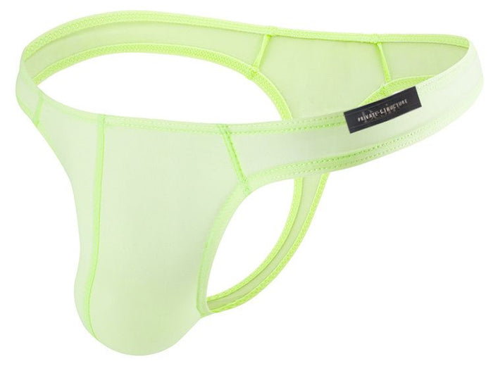 Clever Moda Private Structure DGEMU3545BT Desire Glaze Thong Color Lime