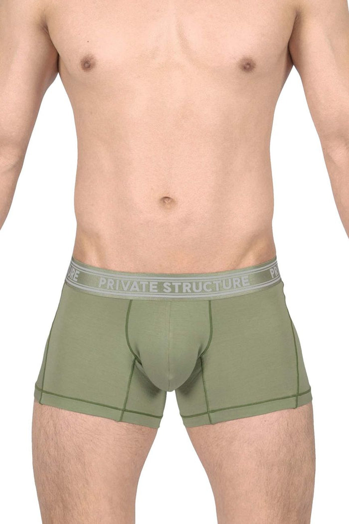Clever Moda Private Structure PBUT4379 Bamboo Trunks Color Olive