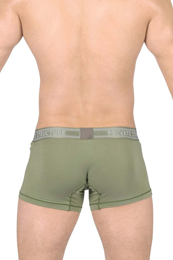 Clever Moda Private Structure PBUT4379 Bamboo Trunks Color Olive