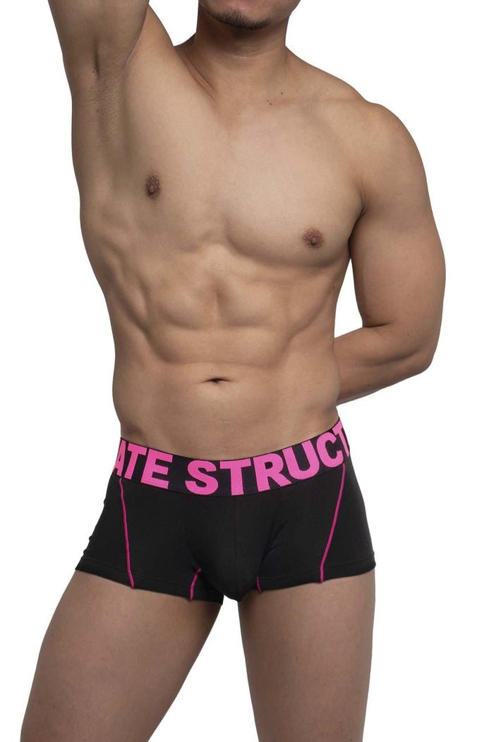 Clever Moda Private Structure PMUX4182 Modality Trunks Color Black-Magenta