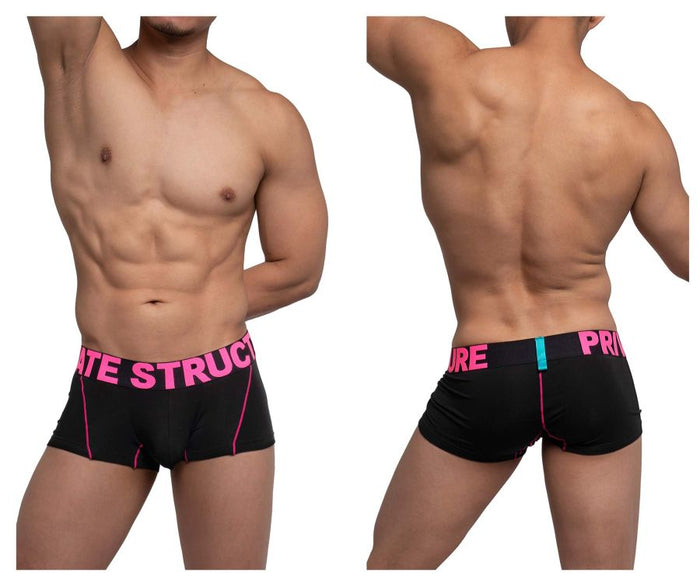 clever moda Private Structure PMUX4182 Modality Trunks Color Black-Magenta