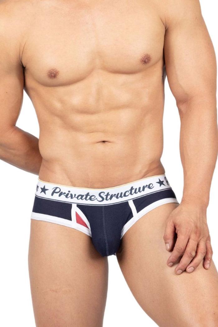 Clever Moda Private Structure SCUS4529 Classic Mid Waist Mini Brief Color Navy