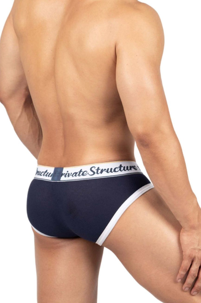 Clever Moda Private Structure SCUS4529 Classic Mid Waist Mini Brief Color Navy