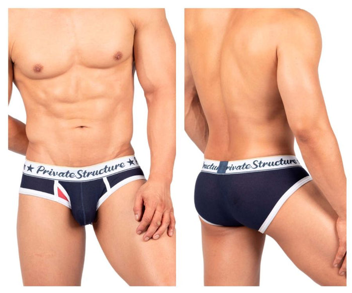 clever moda Private Structure SCUS4529 Classic Mid Waist Mini Brief Color Navy