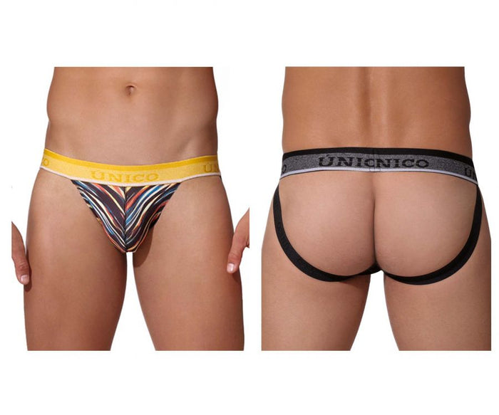 clever moda Unico 22020301203 Fragmentado Jockstrap Color 63-Printed
