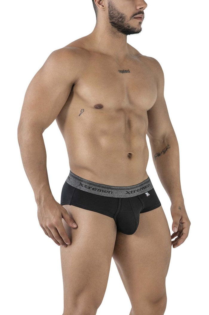 Clever Moda Xtremen 41315 Cotton Blend Briefs Color Black