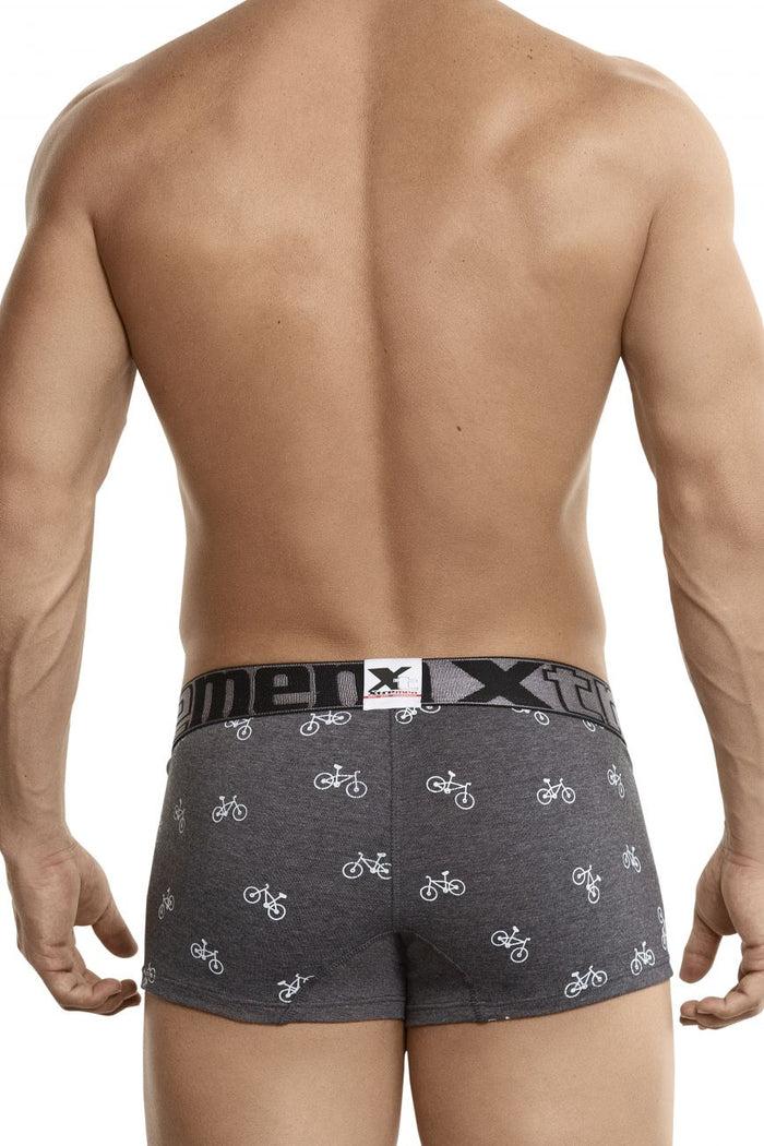 Clever Moda Xtremen 51437C Cycling Print Boxer Briefs Color Dark Gray