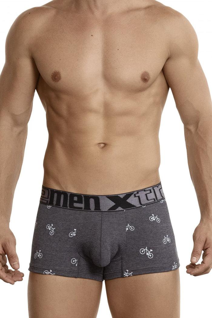 Clever Moda Xtremen 51437C Cycling Print Boxer Briefs Color Dark Gray