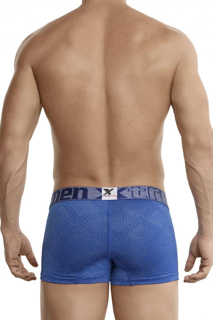 Clever Moda Xtremen 54446C Jacquard Stripes Boxer Briefs Color Blue