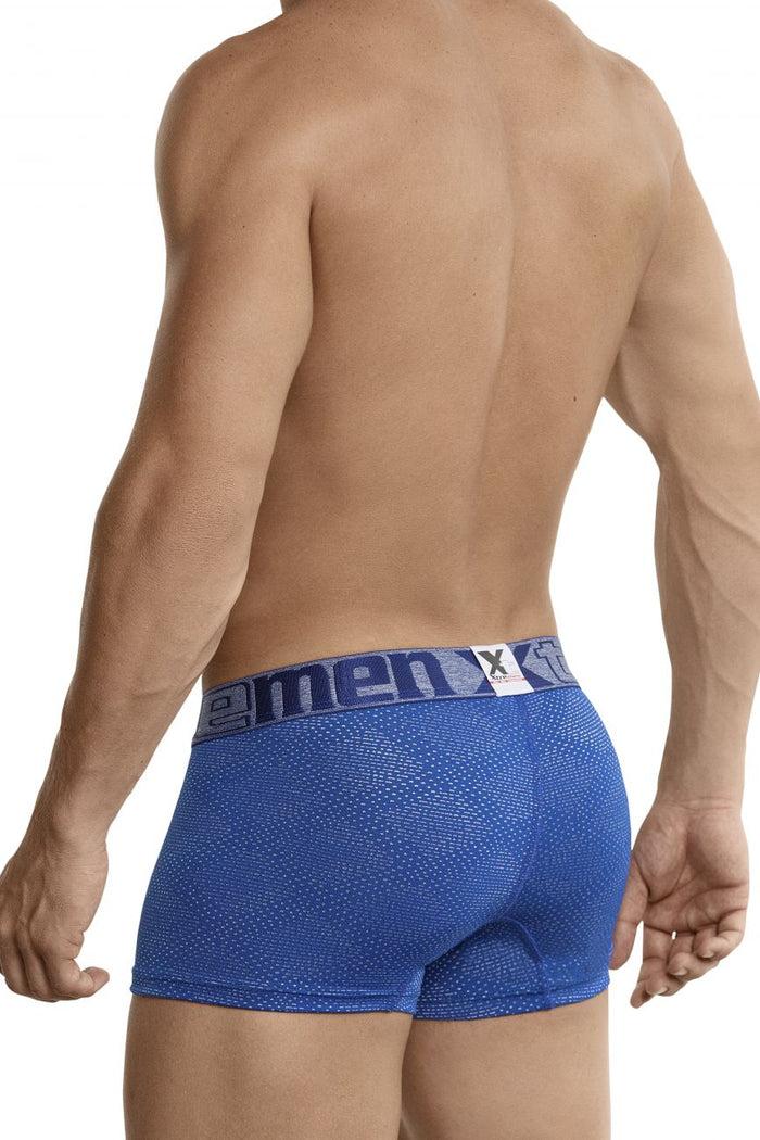 Clever Moda Xtremen 54446C Jacquard Stripes Boxer Briefs Color Blue
