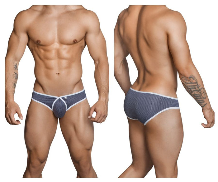 clever moda Xtremen 91021X Microfiber Briefs Color Gray
