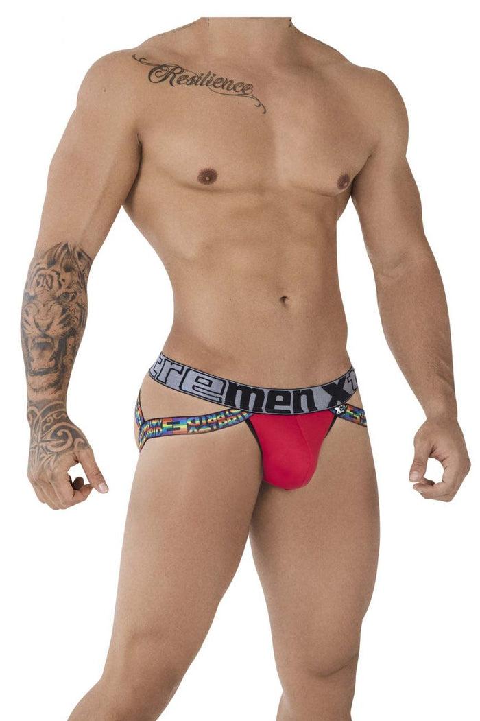 Clever Moda Xtremen 91084 Microfiber Pride Jockstrap Color Red