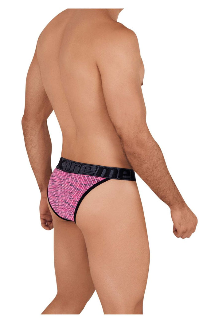 Clever Moda Xtremen 91098X Microfiber Mesh Bikini Color Pink