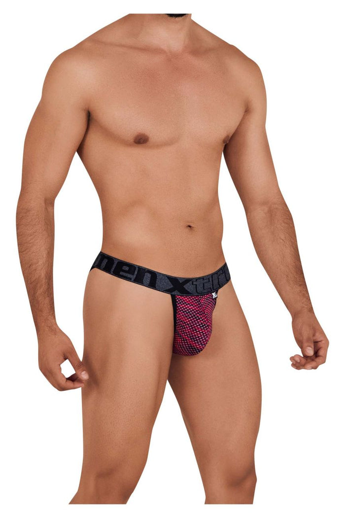 Clever Moda Xtremen 91098X Microfiber Mesh Bikini Color Red