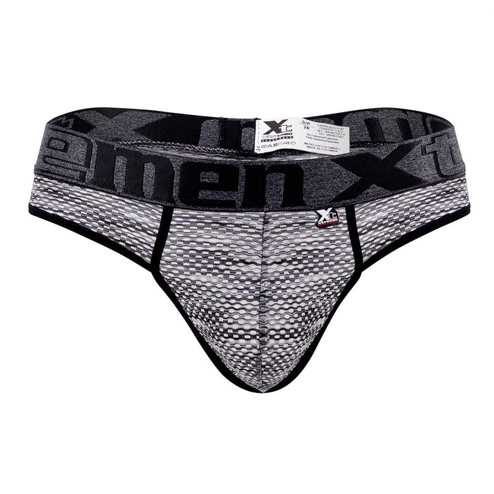 Clever Moda Xtremen 91100 Microfiber Mesh Thongs Color Black