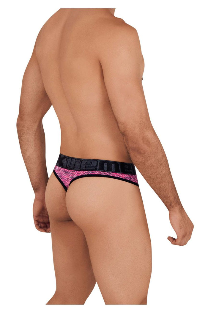 Clever Moda Xtremen 91100X Microfiber Mesh Thongs Color Pink